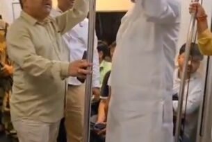 Following PM Modi’s appeal to conserve fuel, Delhi Minister takes metro to work