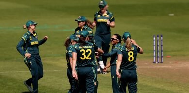 <div>Women’s T20 World Cup: Vintage Perry guides Australia to warm-up win over England</div>