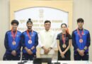 <div>Sports Min Mandaviya felicitates squash star Anahat Singh and men’s team on World Jr. C’ships success</div>