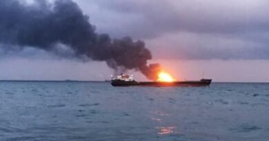 Merchant vessel catches fire after attack near Strait of Hormuz