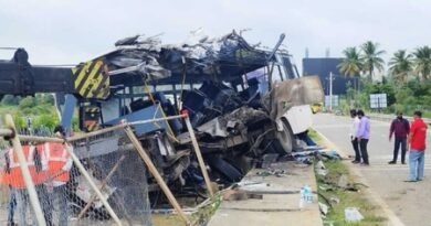Two killed, four critical as Kerala bus overturns after hitting signboard on Bengaluru-Mysuru Expressway