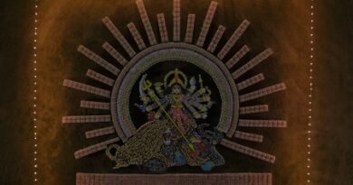 Adani Cement creates 70-ft aerial tribute to Maa Durga using 15,000 cement bags