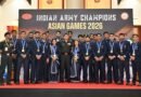 COAS Dhiraj Seth felicitates Army athletes for 20-medal haul at Asian Games
