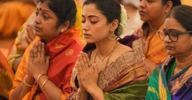 Rashmika Mandanna gets closer to Vijay Deverakonda’s roots during Puttaparthi visit